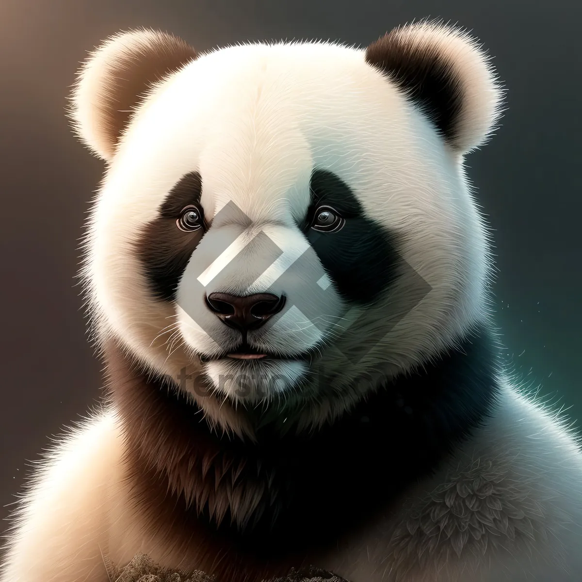 Picture of Adorable Giant Panda Bear in the Wild