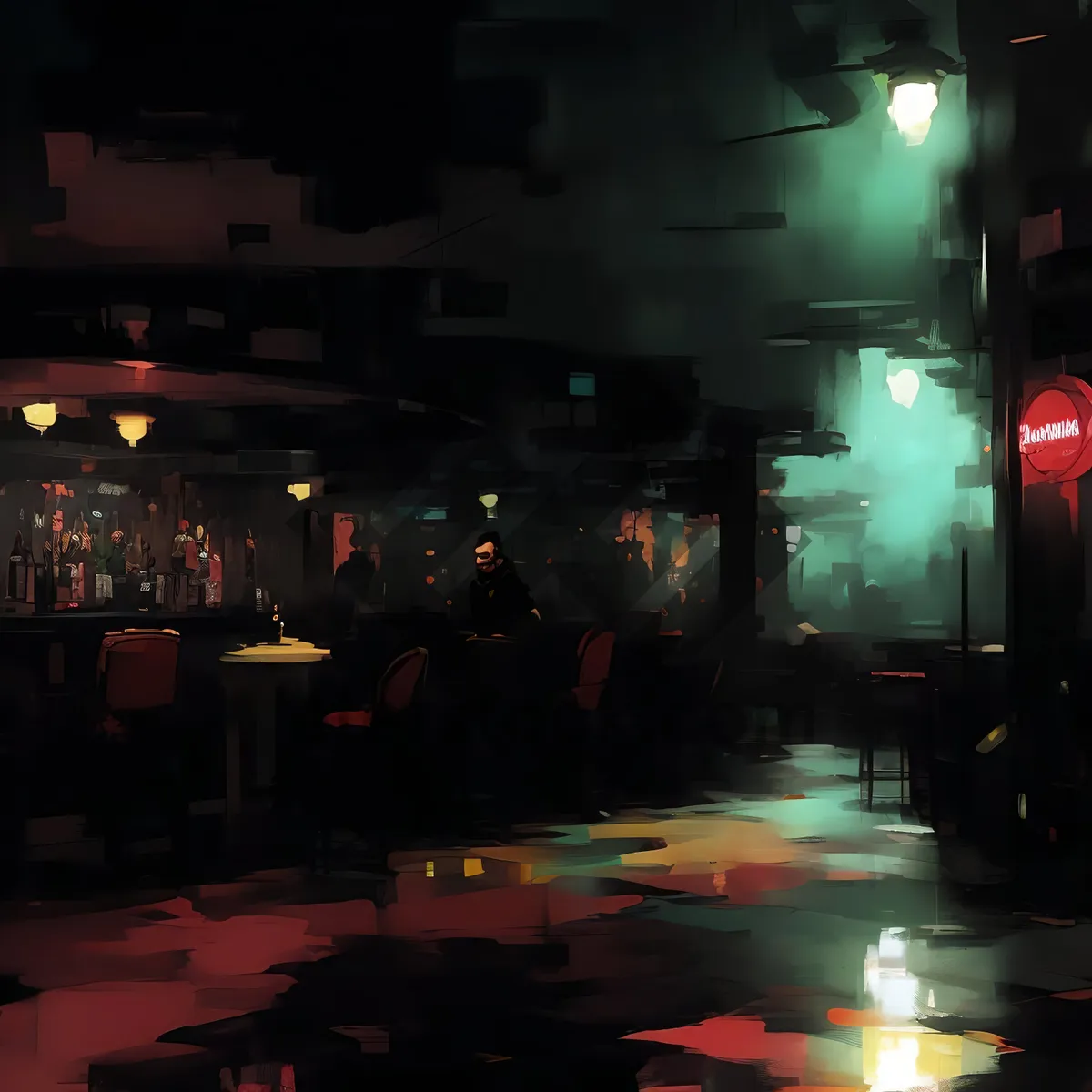 Picture of Vibrant nightlife scene in a crowded nightclub