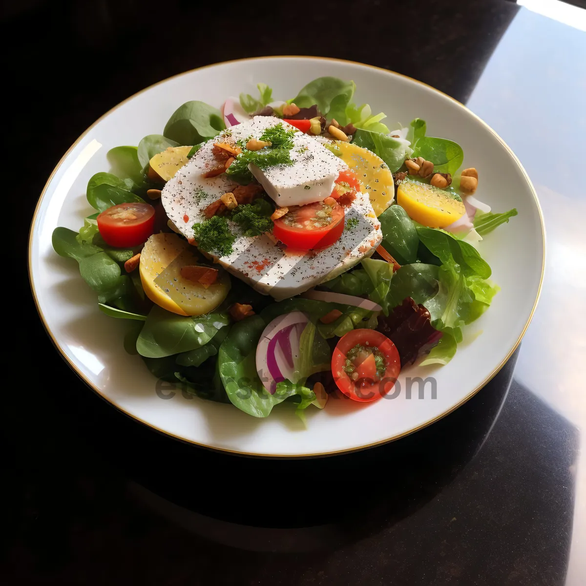 Picture of Fresh Summer Salad with Green Peas and Tomatoes