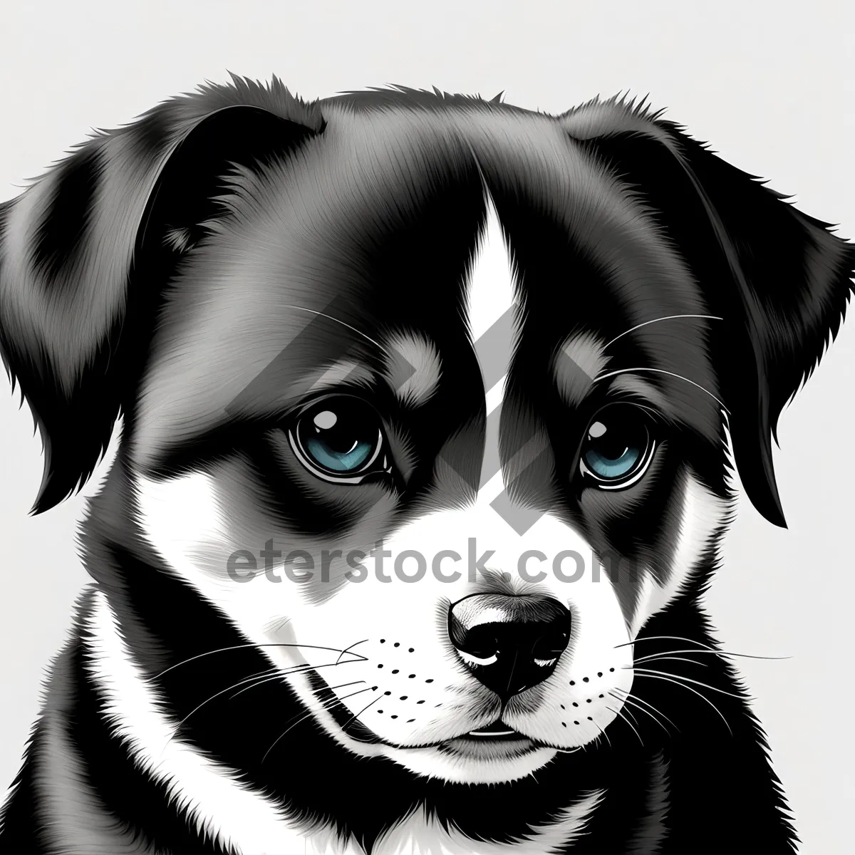 Picture of Cute Studio Portrait of Pretty Dog with Attractive Eyes