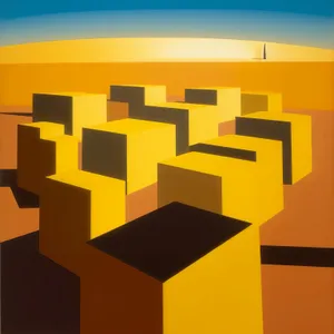 3D Business Icon - Mine Symbol Graphic