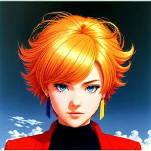 Elegant Fashion Model with Stylish Haircut