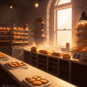 Bakery Shop Interior: Delicious Pastries at Home