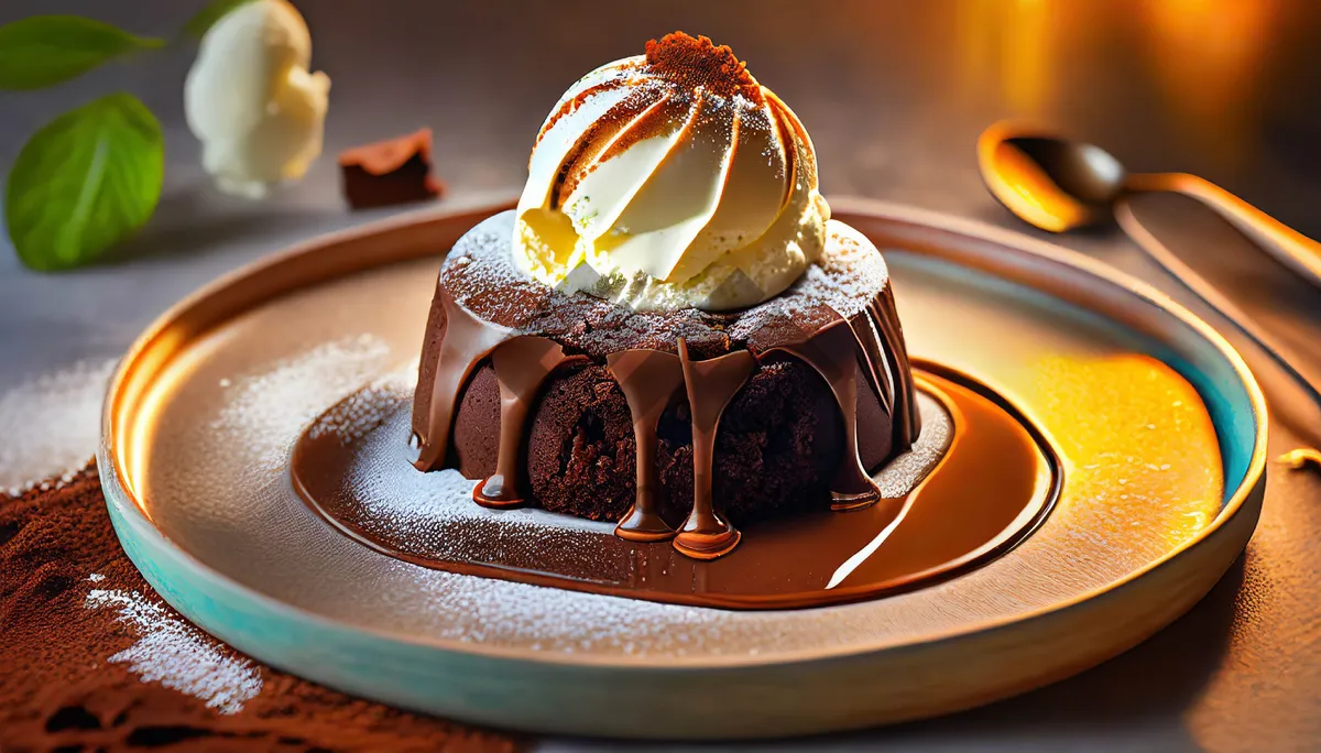 Picture of Gourmet Chocolate Cake and Coffee Refreshment