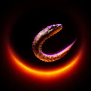 Night Serpent Slithers with Elegant Black Curve