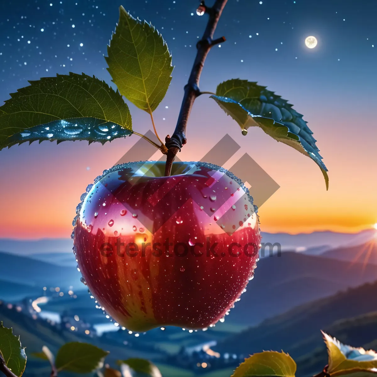 Picture of Fresh and Juicy Organic Red Delicious Apple Juice