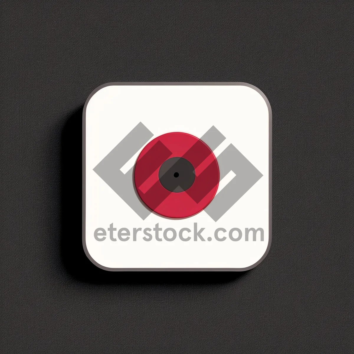 Picture of Modern Stereo Icon Button with Multimedia Disc