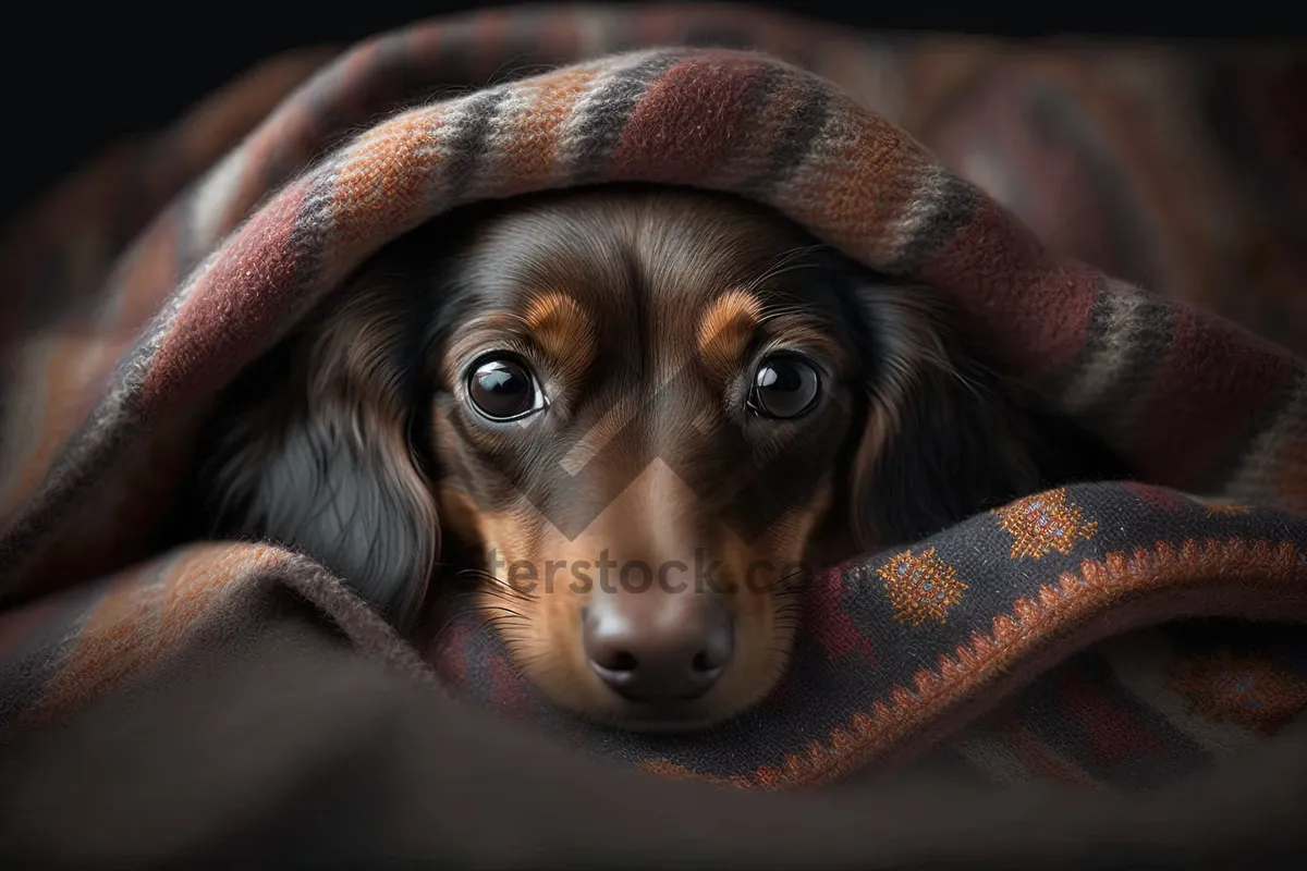 Picture of Brown purebred puppy portrait - adorable canine friend