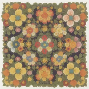 Old Floral Retro Fabric Pattern