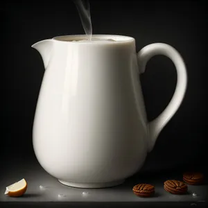 Morning Brew: Ceramic Teapot with Saucer and Cup