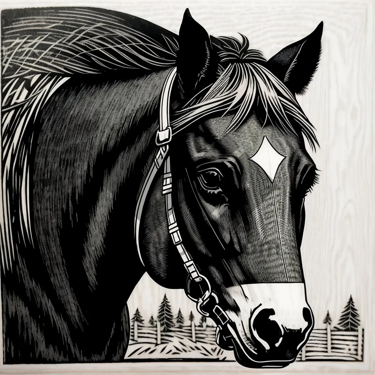 Picture of Striped Equine Beauty in the Wild.