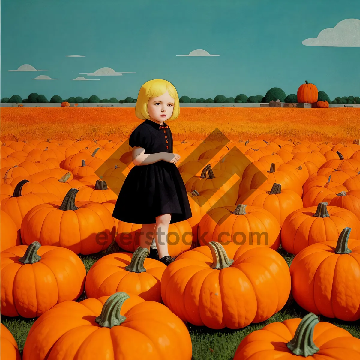 Picture of Autumn Harvest: Bountiful Pumpkin Decorations