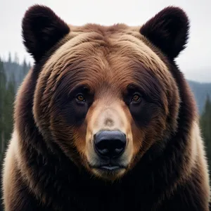 Wild Brown Bear, Majestic and Fierce