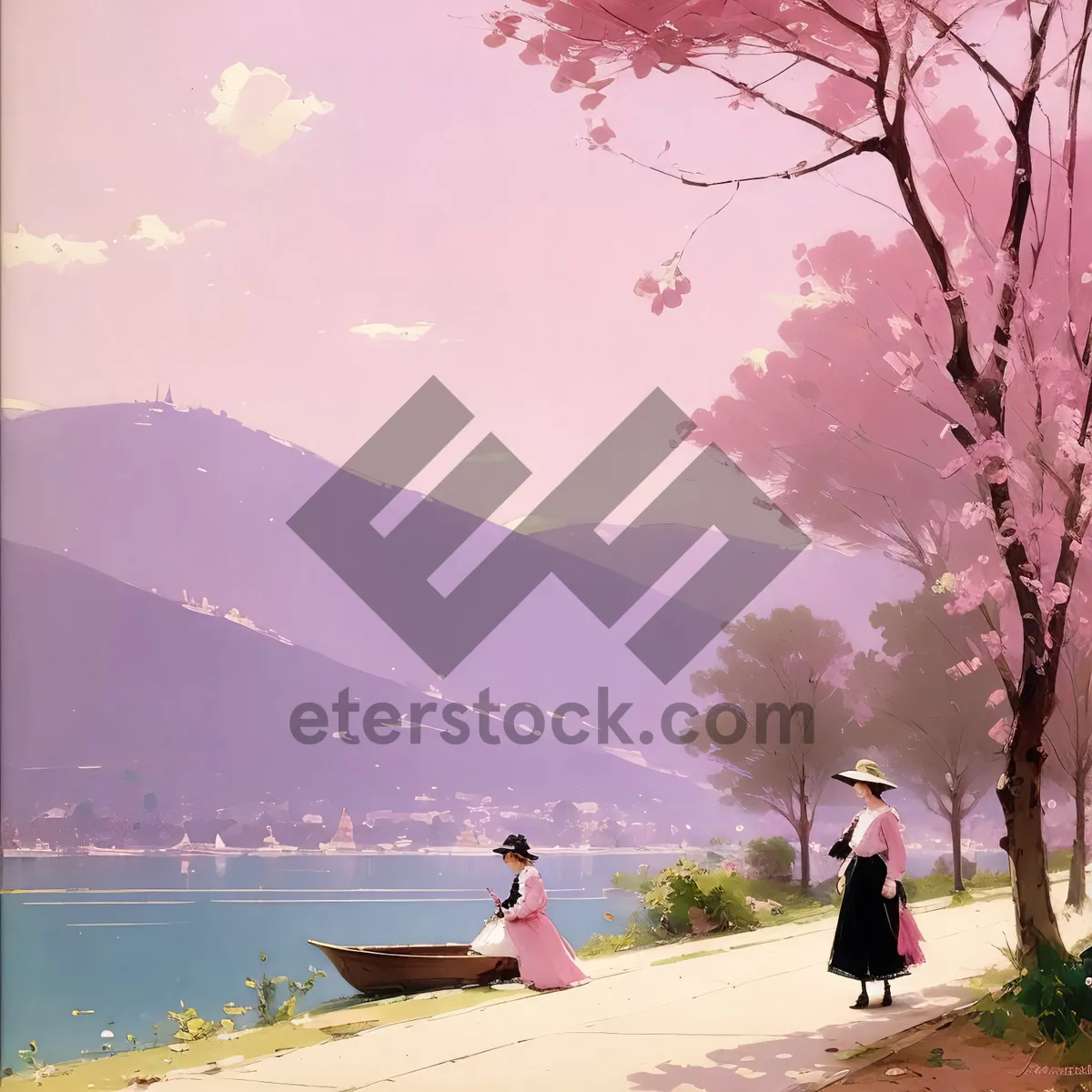 Picture of Tropical Paradise by the Shoreline.