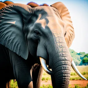 Endangered Elephant in South African National Park