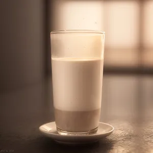 Delicious Milk Beverage in Glass Cup