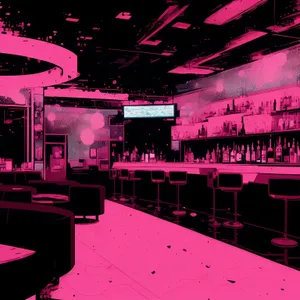 3D digital nightclub graphics with lighting effects