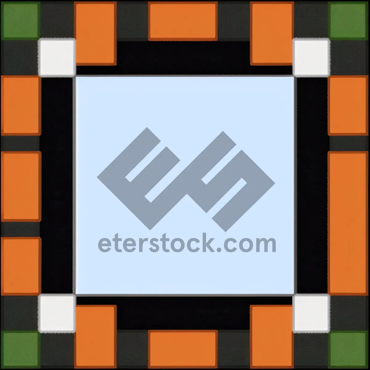 Picture of Abstract Mosaic Pattern with Graphic Square Design