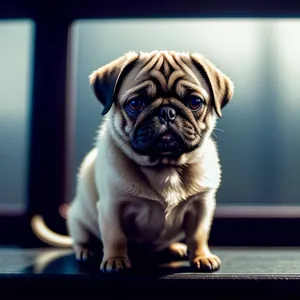 Cute Purebred Pug Puppy – Adorable Wrinkled Bulldog Friend