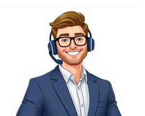 Happy professional man in corporate headset