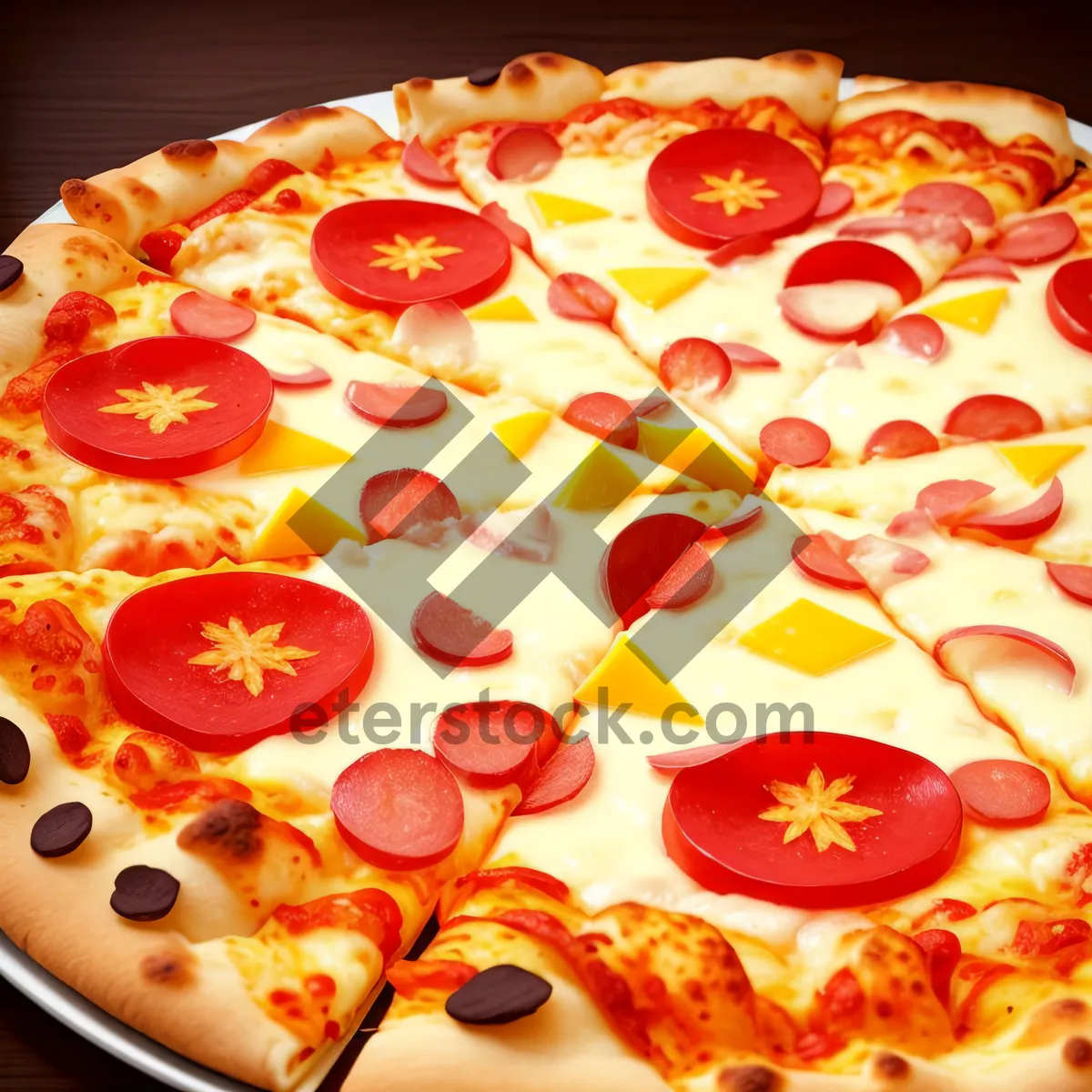 Picture of Delicious Pizza Slice with Fresh Toppings