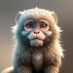 Captivating-eyed adorable monkey
