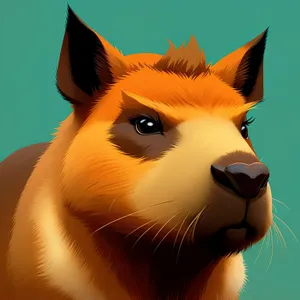 Cute Fluffy Feline with Whiskers portrait