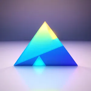 Glossy Glass Pyramid Icon Design