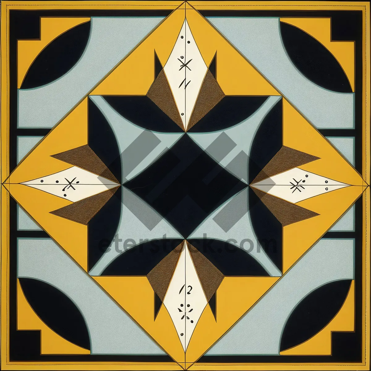 Picture of Symbolic Flag Design with Heraldic Graphic Art