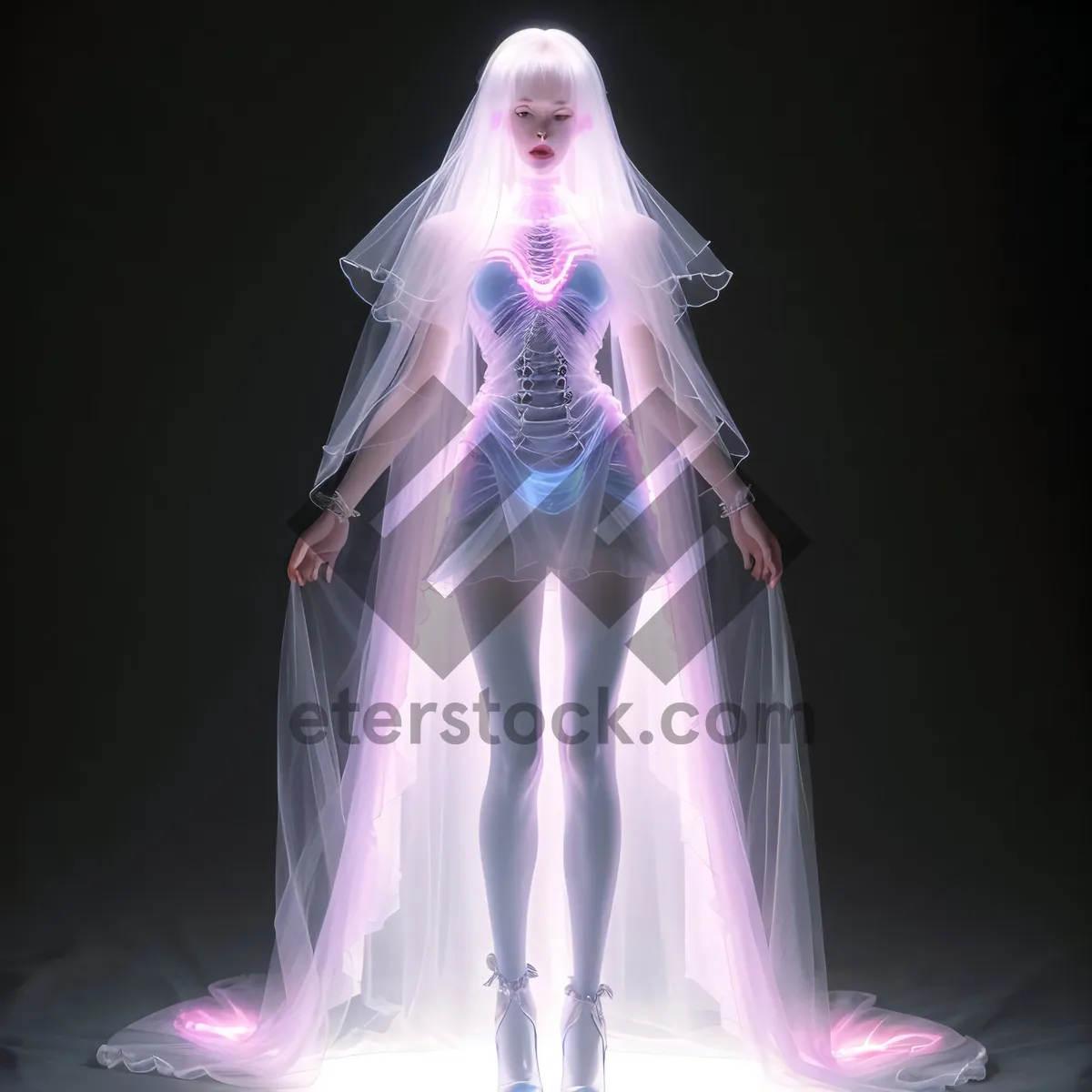 Picture of 3D black human skeleton anatomy graphic illustration.