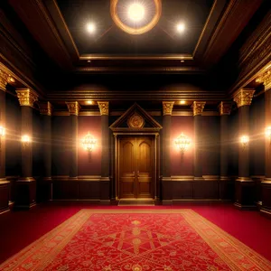 Grand Theater Hall - Interior Architecture with Elegant Curtain