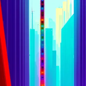 Vibrant Striped Art Design - Rainbow Measuring Instrument