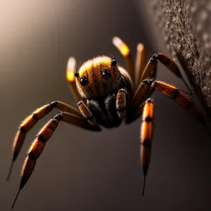 Creepy-Crawly Arachnid: Close-Up of a Spider