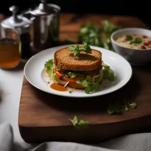Vegetable salad bowl with fresh ingredients on table