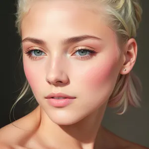 Beautiful Blonde Model with Stunning Makeup