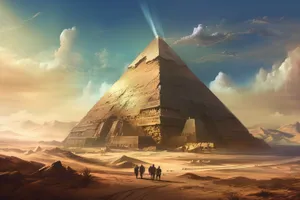 Ancient Egyptian Pyramid in the Desert Landscape