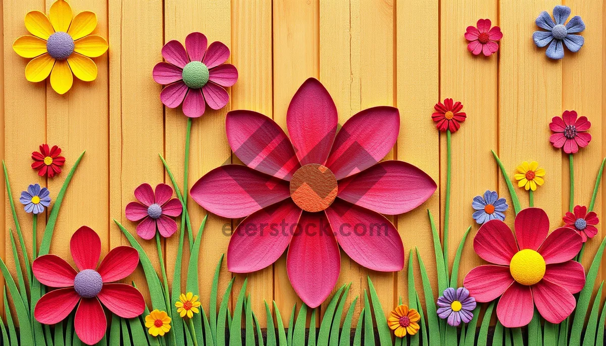 Picture of Yellow floral blossom in summer garden