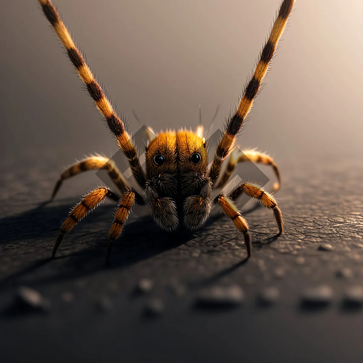 Picture of Vibrant Yellow Long-Horned Beetle in Wildlife