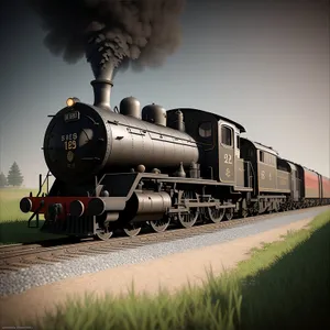 Vintage Steam Locomotive: Powerful Rail Transportation