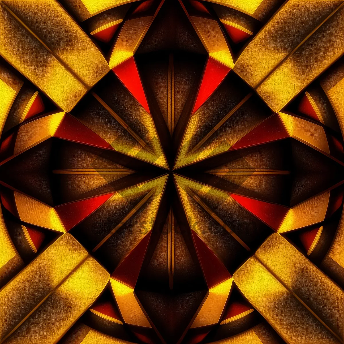 Picture of Colorful Geometric Fractal Art Wallpaper