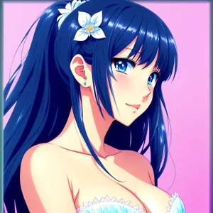Mystery in the Moonlight: A Seductive Cartoon Character
