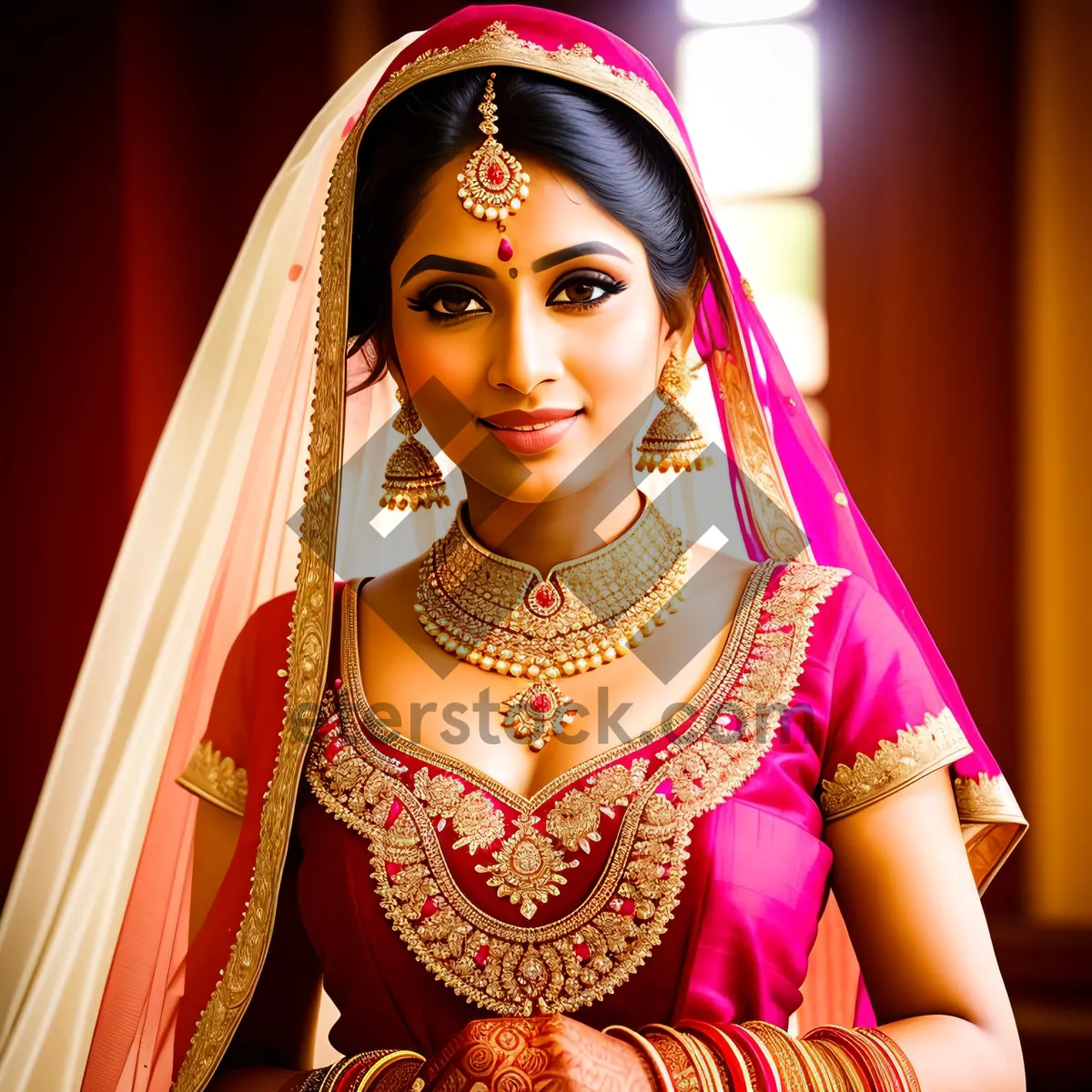 Picture of Elegant Princess Portrait: A captivating aristocratic lady in traditional attire, exuding beauty and allure.