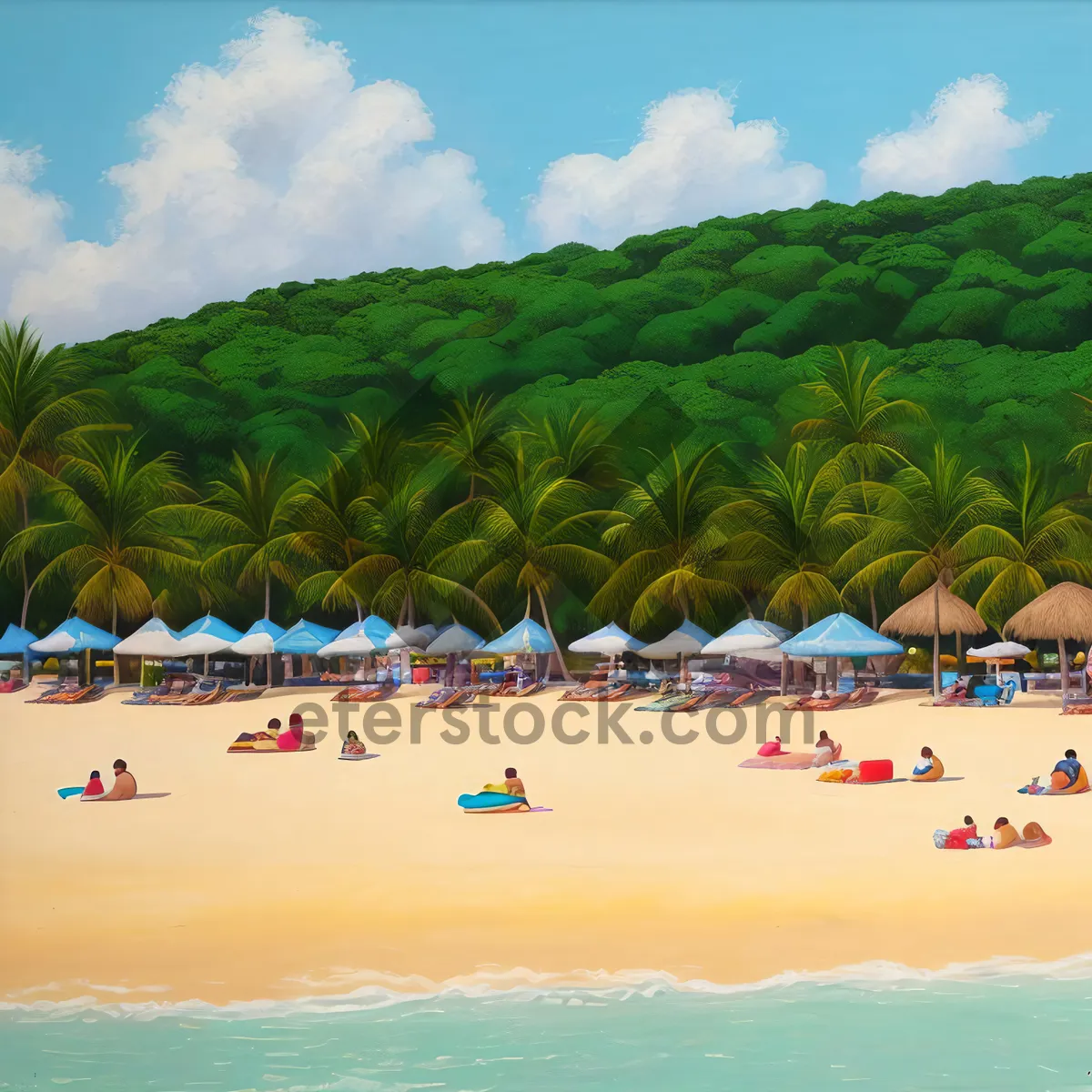 Picture of Tropical Bliss: Tranquil Beachscape with Azure Waters