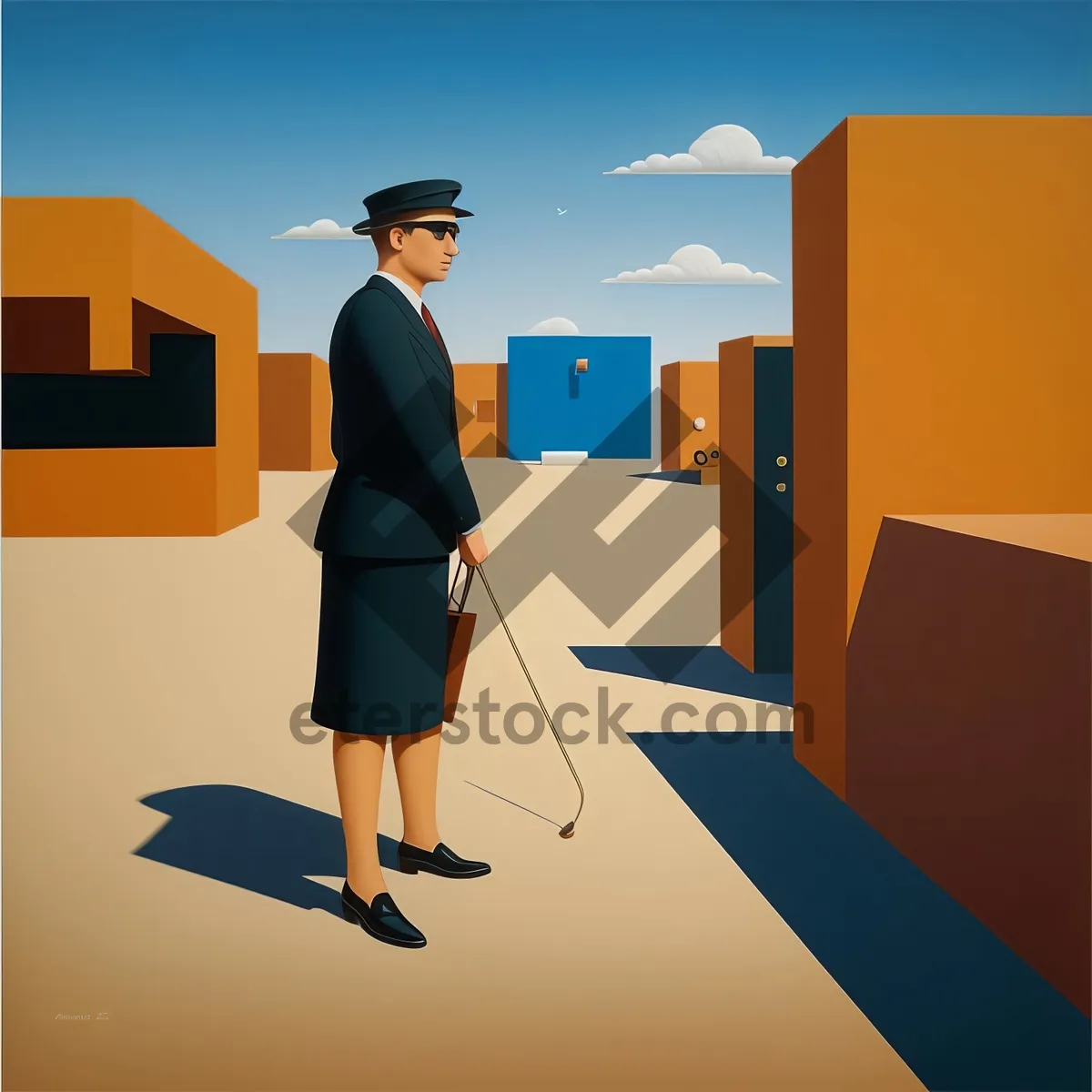 Picture of Businessman working on a writing board