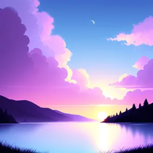 Radiant Summer Sky Over Serene Landscape