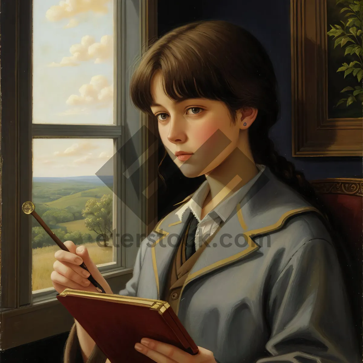 Picture of Successful businesswoman working on laptop in office environment