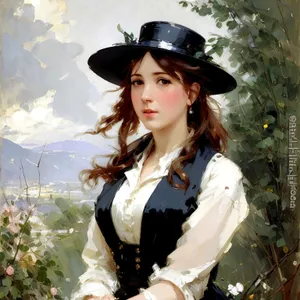 Stylish Smasher: Pretty brunette in attractive cowboy hat