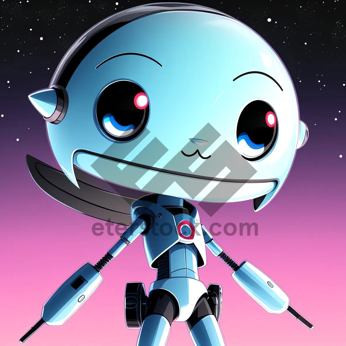 Picture of Animated Robot Character Illustration