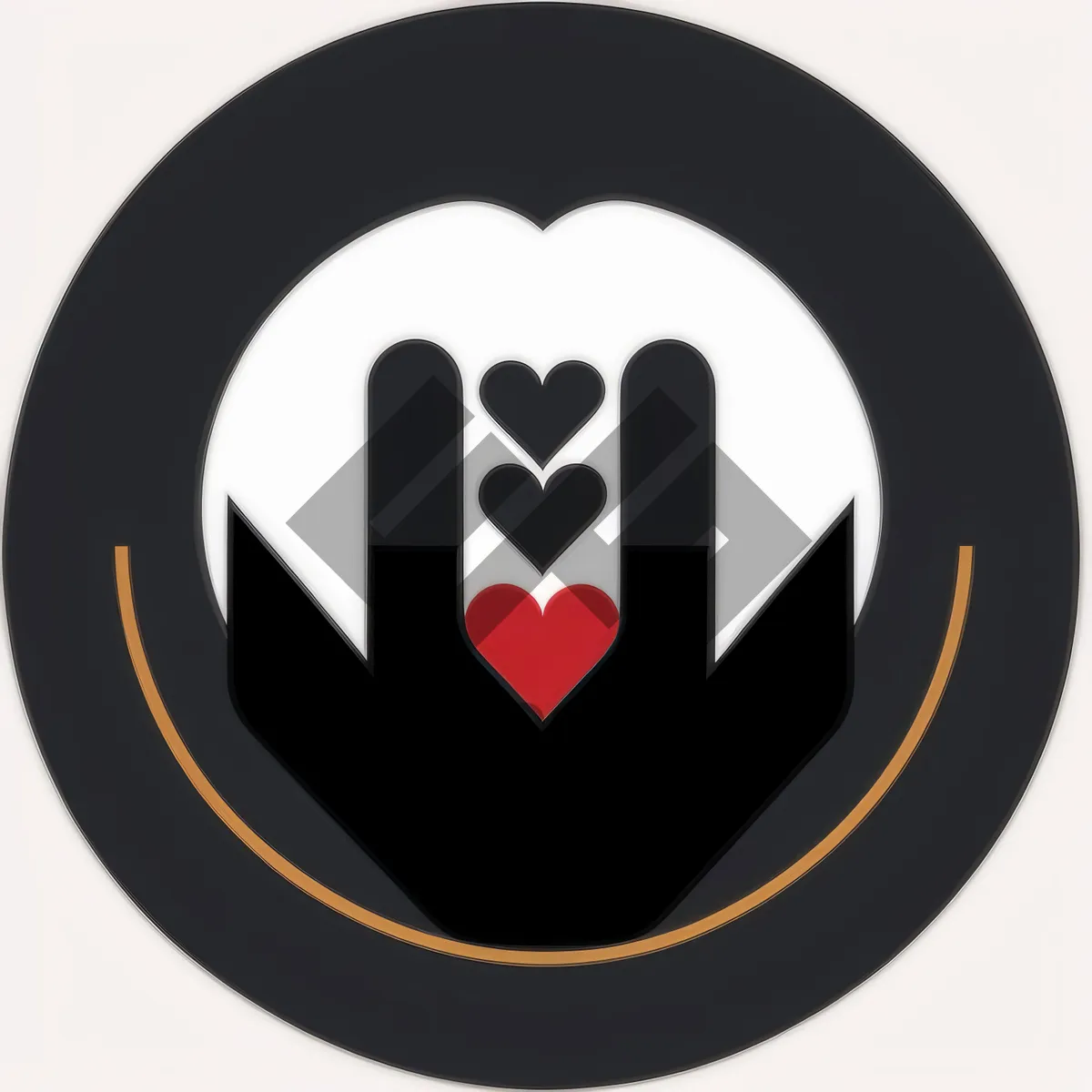 Picture of Glossy round poison button symbol.