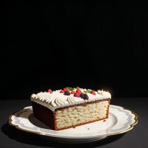 Delicious dessert on restaurant table